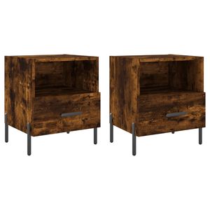 vidaXL &ouml;&ouml;kapid 2 tk, suitsutatud tamm, 40 x 35 x 47,5 cm, tehispuit