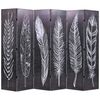 vidaXL kokkupandav sirm 228 x 170 cm, suled, must ja valge