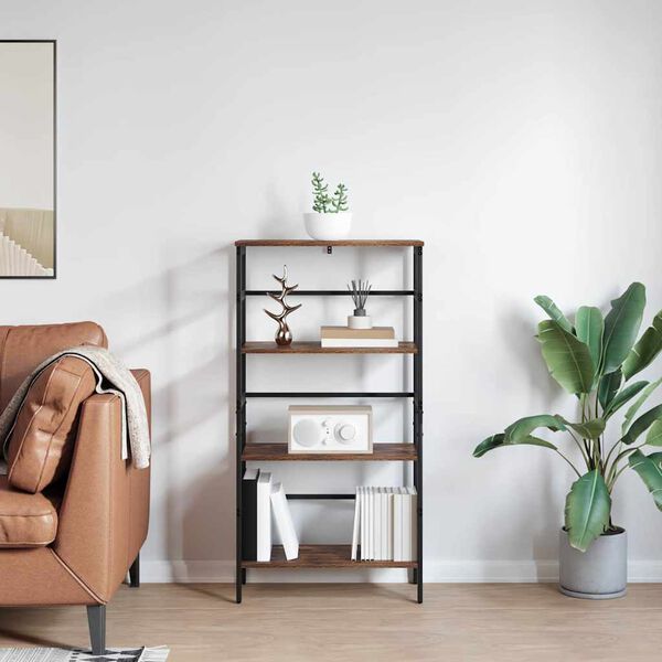 vidaXL Raamatukapp Suitsetatud tamm 60 x 29,5 x 115 cm Tehispuit