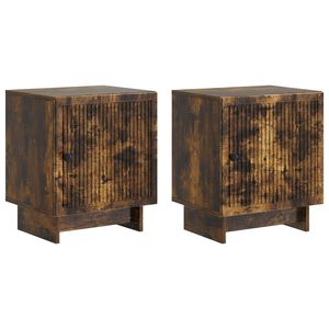 vidaXL &Ouml;&ouml;lambi kapp 2 pcs Suitsutatud tamm 43 x 34,5 x 50 cm Tehispuit