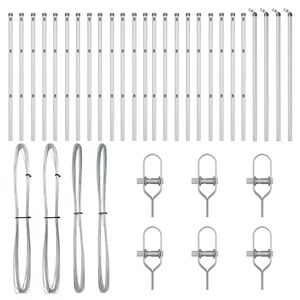 vidaXL Aiapost 26 pcs Hall 3,2 x 3,2 x 120 cm