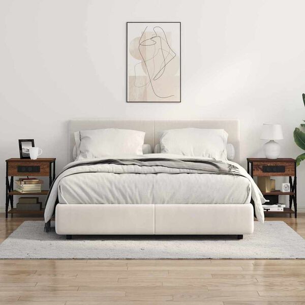 vidaXL &Ouml;&ouml;lambi kapp riiuliga Pruun tamme 41 x 31 x 51 cm Tehispuit