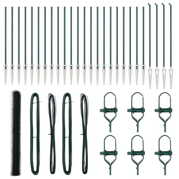 vidaXL Aiapost Roheline 50 x 1,5 m (50 mm v&otilde;rk) Terased ja PVC