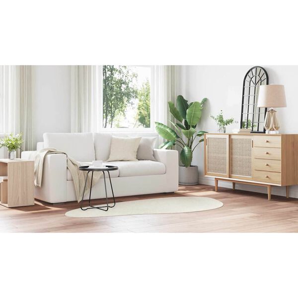 vidaXL Vaip HUARTE cream 100 x 200 cm Polüester