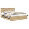 vidaXL Voodi raam sahtliga peaga Sonoma tamm 160 x 200 cm Inseneripuit