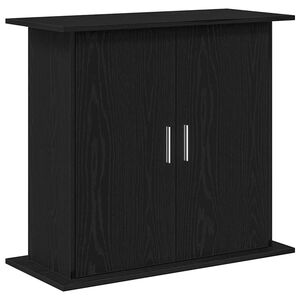 vidaXL akvaariumialus must tamm 81 x 36 x 73 cm t&ouml;&ouml;deldud puit