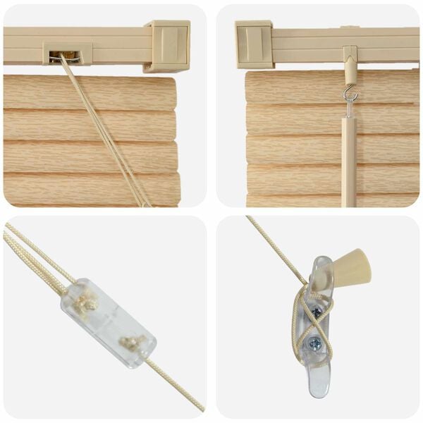 vidaXL Veneetsia rulo Reguleeritav Helepruun mustriga 213 x 50 cm PVC