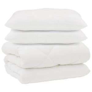 vidaXL Tek padjadega padjaga 3 pcs Valge Mikrofiber ja allahindlused