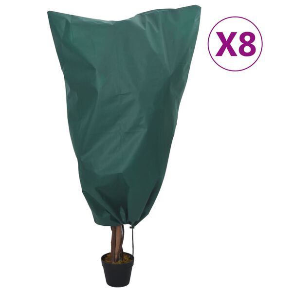 vidaXL pingutusn&ouml;&ouml;riga taime fliiskatted 8 tk, 70 g/m&sup2;, 0,8x0,8 m