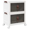 vidaXL virnastatav ratastega hoiukast 2astmeline 28L 48,5x29,5x59,5 cm