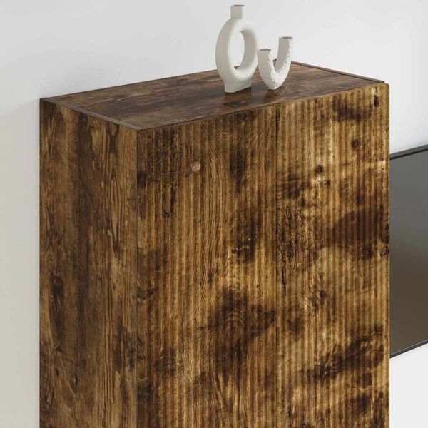 vidaXL TV Seina Kapp Suitsetatud tamm 59,5 x 31 x 100 cm Tehispuit