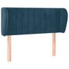 vidaXL voodipeats servadega, tumesinine, 103x23x78/88 cm, samet