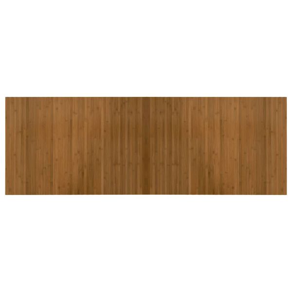 vidaXL vaip, ristk&uuml;likukujuline, pruun, 70 x 200 cm, bambus