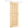 vidaXL Libisev uks Looduslik ja Valge 80 x 210 cm Tahke m&auml;nnipuit