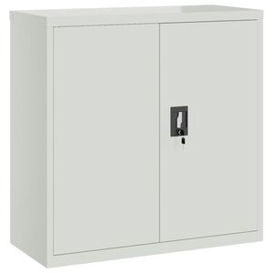 vidaXL kontorikapp 2 uksega, hall, 90 cm, teras