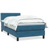 vidaXL Box Vedruvoodi Madratsiga Tumesinine 100x220 cm samet