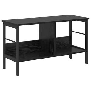 vidaXL Raamatukapp 2 tasandit 82 x 32 x 47 cm Tehispuit Must tamm