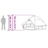 vidaXL Teepee Telk 6-Inimesele Roheline ja Valge 490 x 410 x 210 cm