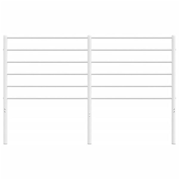 vidaXL metallist vahetatav voodipeats, valge, 160 cm