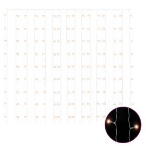 vidaXL LED-tuledest kardin, 3x3 m, 300 LEDi, soe valge, 8 funktsiooni
