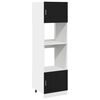vidaXL Seinakapp riiuliga Must tamm 60 x 57 x 207 cm Tehispuit