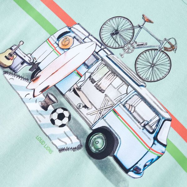 Laste T-särk, hele mündiroheline, 92