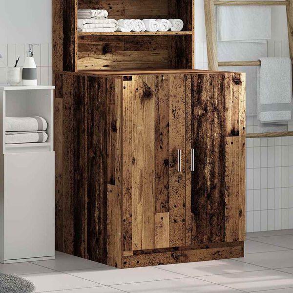 vidaXL pesumasinakapp, vana puit, 70,5x71,5x91,5 cm