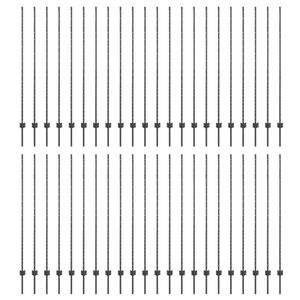 vidaXL Maatrikse posti 44 pcs Hall 200 cm Pulberv&auml;rvitud teras