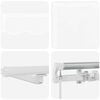 vidaXL Käigukohandatav varikatus Valge 600 × 300 cm Kangas ja teras