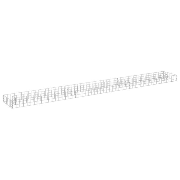 vidaXL gabioon-taimelava, tsingitud teras, 270 x 30 x 10 cm