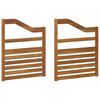 vidaXL K&auml;etoed 2 pcs Pruun 59 x 4 x 73 cm Tehispuit