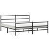vidaXL metallist voodiraam peatsi ja jalutsiga, must, 183x213 cm
