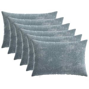 vidaXL Diivanipadi 6 pcs HEERLEN Helesinine 30 x 50 cm &Scaron;en&uuml;&uuml;lfabric
