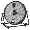 vidaXL trummelventilaator, 60 cm, 172,5 W, must