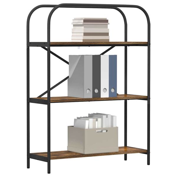 vidaXL Raamatukapp Suitsetatud tamm 80 x 30 x 109 cm Tehispuit