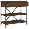 vidaXL konsoollaud, pruun tamm, 75x34,5x75 cm, tehispuit