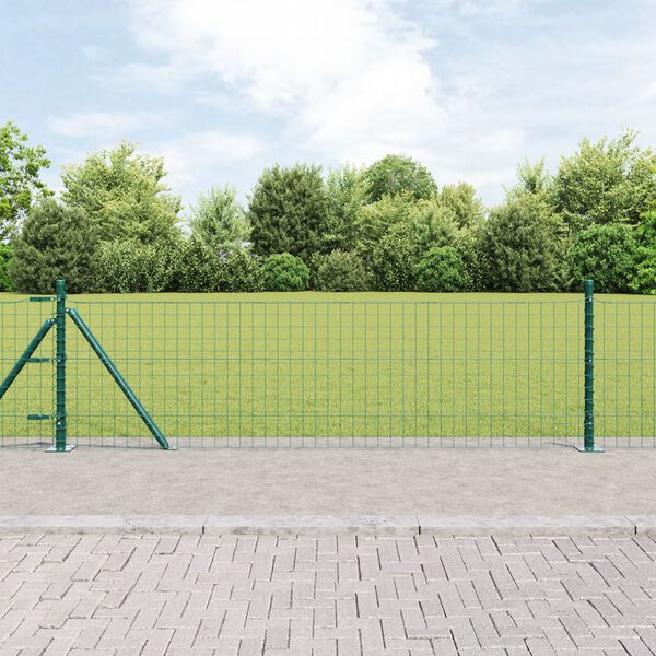 vidaXL Aed koos postiga Roheline 0,4 x 50 m Terased ja PVC
