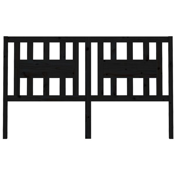 vidaXL voodipeats, must, 186 x 4 x 100 cm, männipuit