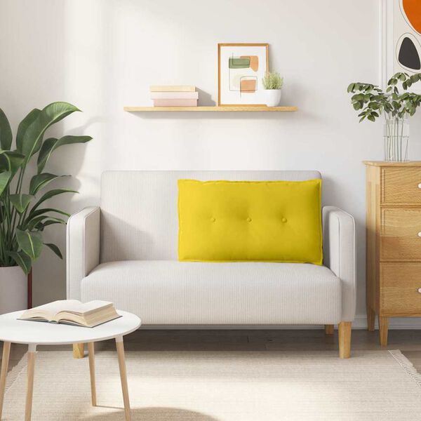 vidaXL Seljatugi padi Kollane 80 x 50 cm Korter kangas