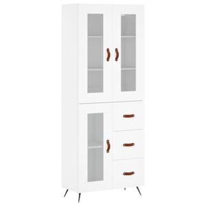 vidaXL k&otilde;rge kapp, valge, 69,5 x 34 x 180 cm, tehispuit