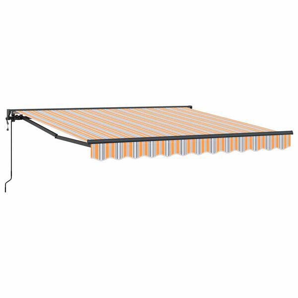 vidaXL K&auml;igukohandatav varikatus Sinine ja Oranž 300 x 250 cm
