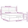 vidaXL Ottomani voodi madratsi ja LED, tumehall, 180x200cm, kangas
