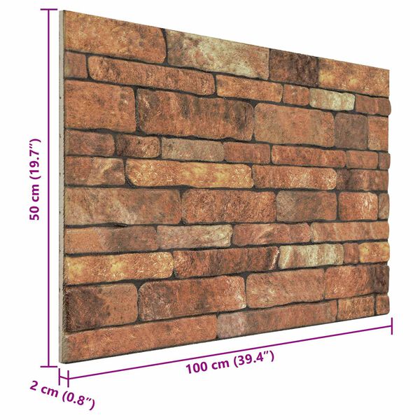 vidaXL Seinapaneelid 10 pcs Pruun ja valge 100 x 50 cm EPS vaht