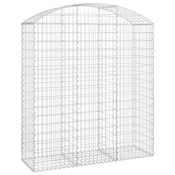 vidaXL kaarekujuline gabioonkorv, 150x50x160/180 cm, tsingitud raud