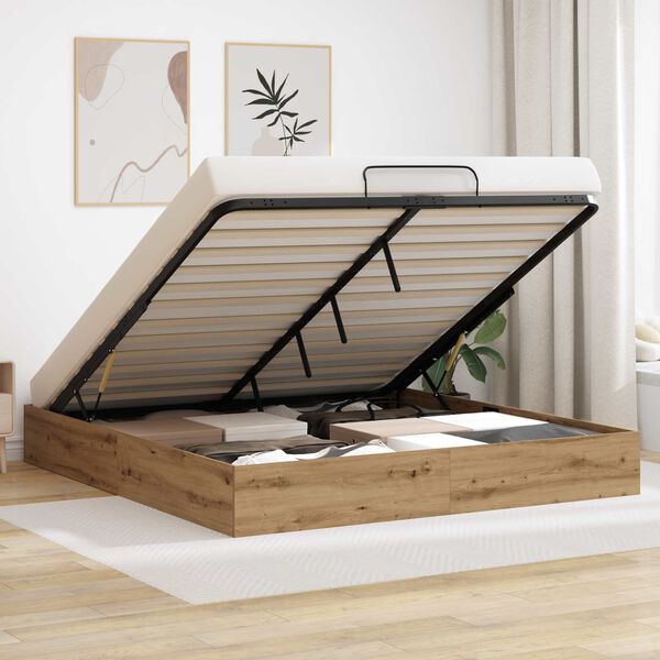 vidaXL Ottomani voodiraam Artisani tamme 203 x 160 x 25 cm