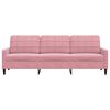 vidaXL 3-kohaline diivan, roosa, 210 cm, samet