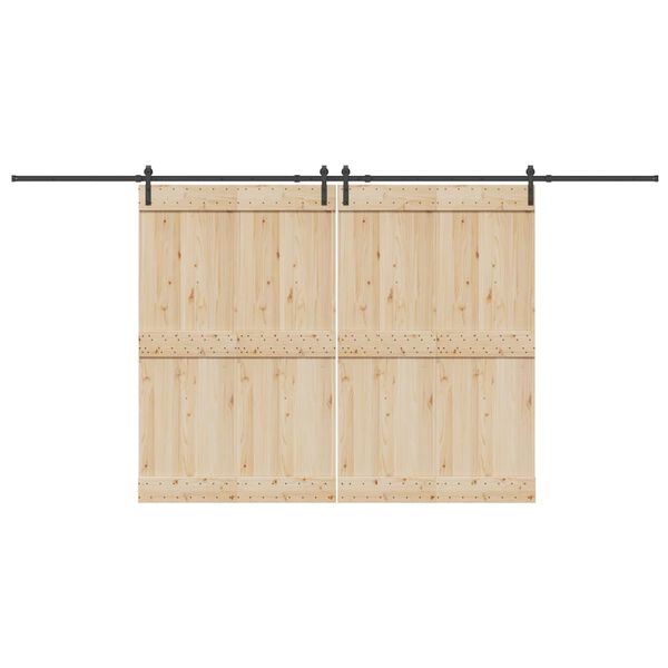 vidaXL liugukse tarvikute komplekt 427 cm terasest, must