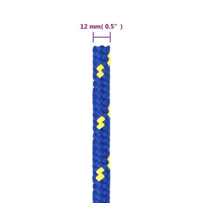 vidaXL paadiköis, sinine, 12 mm, 100 m, polüpropüleen