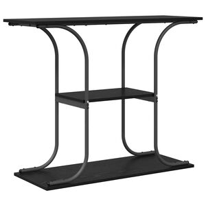 vidaXL Konsoollaud riiuliga Must tamm 101 x 35 x 80,5 cm Tehispuit
