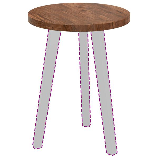 vidaXL Lauda peal Helepruun &Oslash; 40 x 2,5 cm Tugev Tamme Puit